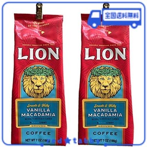 ライオンコーヒー (LION COFFEE)　バニラマカダミア 198G(粉) × 2個