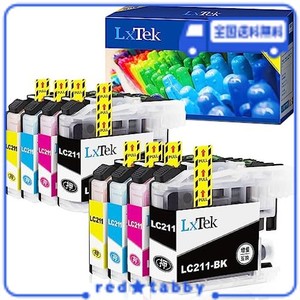 【LXTEK】LC211 互換インクカートリッジ ブラザー(BROTHER)用 LC211 インク 4色セット*2(合計8本) 大容量/説明書付/残量表示/個包装 対応