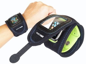 《WATCH SUIT VIEW 黒／黒紺》はAPPLEWATCH、腕時計を５秒で簡単装着する保護カバーです。透明保護フイルムの上からスマートウオッチの操