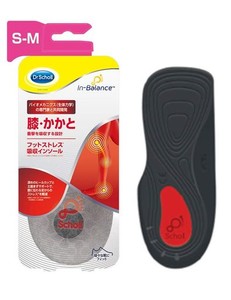 インソール 中敷き ドクターショール インバランス フットストレス吸収インソール 膝・かかと S-M