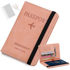 [GOKEI] パスポートケース スキミング防止 レザー 上質 パスポートカバー カバー 多機能収納 盗難防止 セキュリティ 大容量 航空券 ケー