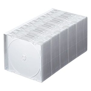 サンワサプライ(SANWA SUPPLY) BLU-RAY・DVD・CDケース(スリムタイプ・50枚セット・ホワイト) FCD-PU50MWN2