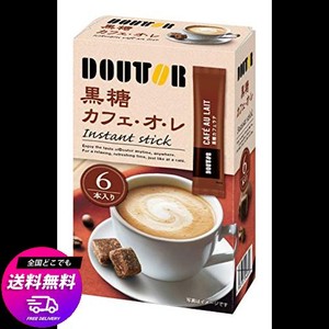 ドトールコーヒー インスタントスティック黒糖カフェオレ 6P ×6箱 インスタント(スティック)