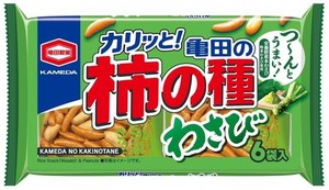 亀田製菓 亀田の柿の種わさび6袋詰164G×12袋