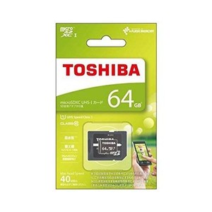 TOSHIBA MICROSDXCカード 64GB CLASS10 UHS-I対応 (最大転送速度40MB/S) MSDAR40N64G