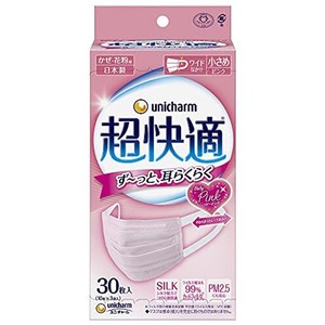 (日本製 pm2.5対応)超快適マスク プリ-ツタイプ 女性用 小さめ 30枚(unicharm)