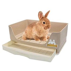 GIFTY うさぎ トイレ 四角 40*30 大型 うさぎのトイレ ロップ フェレット チンチラ デグー モルモット 小動物 引き出し 大きめサイズ