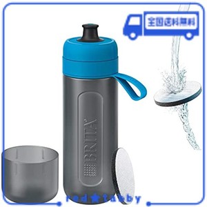 ブリタ 水筒 携帯用 浄水ボトル 600ML アクティブ ブルー マイクロディスクフィルター 1個付【日本正規品】