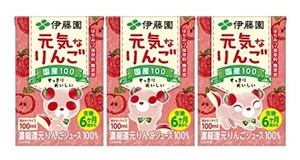 伊藤園 こども元気なりんご (紙パック) (100ML×3本)×6個