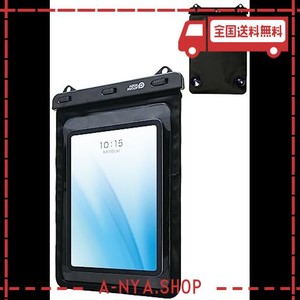 エレコム タブレット防水ケース お風呂 壁付け吸盤付 8.9〜13INCH ブラック TB-WPSB13BK