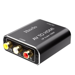 RCA TO HDMI 変換コンバーター 搭載 アルミ合金製外殼 AV TO HDMI 変換器 アナログRCAコンポジット（赤、白、黄）3色端子 HDMI 変換アダ