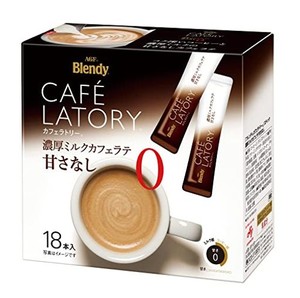 AGF ブレンディ カフェラトリー スティック 濃厚ミルクカフェラテ 甘さなし 18本×3箱 【 スティックコーヒー 】【 無糖 】