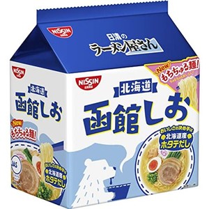 日清食品 日清のラーメン屋さん 函館しお 5食パック インスタント袋麺 435G×6個