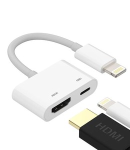 IPHONE HDMI変換ケーブルアップルLIGHTNINGミラーリング画面出力同時充電器アダプタAPPLE TV IPHONE テレ接続ケーブルランキングテレビに