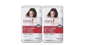 ティアラ 【医薬部外品】 クリームヘアカラー 5 自然な栗色 2個セット