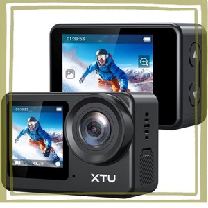 XTU S6 アクションカメラ 4K 20MP アクションカム スーパースムーズ手ぶれ補正4.0 スポーツカメラ TYPE-Cポート対応 外部マイク対応 縦向