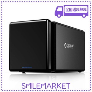 ORICO 3.5インチ HDDケース 4台対応 USB3.0接続 ドライブケース 磁気吸着式 SATA 3.0対応 最大64TBまで 5GBPS高速 ハードディスクケース 