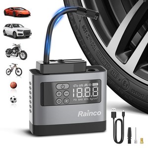 RAINCO GTI50 空気入れ 電動 小型 電動空気入れ 自転車空気入れ 贈り物 最高のプレゼント 空気圧指定可 騒音が少ない 自動停止保護 携帯