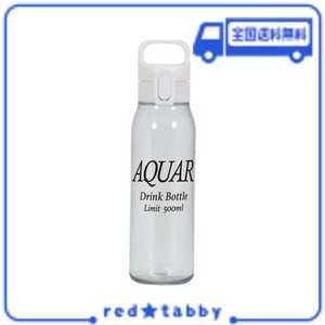 パール金属 水筒 ボトル ウォーターボトル 500ML 0.5L 直飲み ワンタッチ 軽量 プラスチック製 日本製 ホワイト アクアール HB-6711