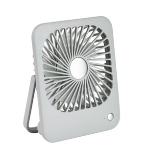 【2024年モデル】SMALY MINI DESK FAN ミニデスクファン グレー 卓上扇風機 3段階風量調整 充電池 USB充電 TYPE-C 対応 ギフト プレゼン