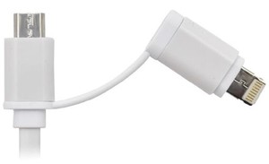 PLATA 2IN1 2種類端子 マルチ 充電 転送 ケーブル 1本で IPHONE/MICROUSB 対応 2種類の端子が使える マルチ充電 転送 USBケーブル USB ケ