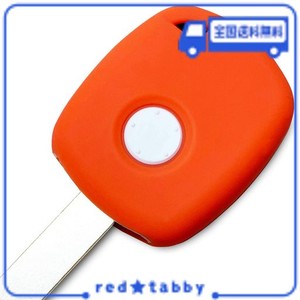 【IKT】(ホンダ車用) キーレスキー用シリコンカバー 1ボタン オレンジホワイト/フィット/オデッセイ/CR-V/シビック/アコード/など 