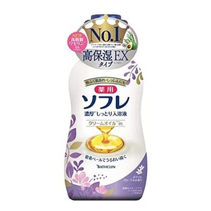 【医薬部外品】薬用ソフレ 濃厚しっとり入浴剤 ホワイトフローラルの香り本体 480ML 入浴剤(赤ちゃんと一緒に使えます) 保湿タイプ