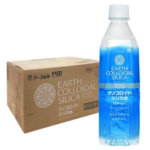 ナノコロイドシリカ アース製薬 アースコロイダルシリカ100 シリカ水100MG/L 中硬水 500ML×24本