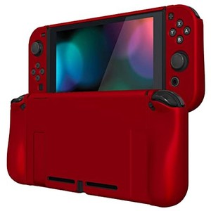 PLAYVITAL NINTENDO SWITCHに対応用アップグレードされたケースグリップカバー、ドックに対応できて、NINTENDO SWITCHに対応用人間工学に