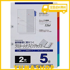 マルマン インデックス A4 2穴 インデックスシート 5山 1組 10冊 LT4205