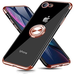 IPHONE SE ケース 第3世代 IPHONE SE ケース 第2世代 IPHONE7 ケース/ IPHONE8 ケース リング付き クリア 透明 TPU 耐衝撃 車載ホルダー