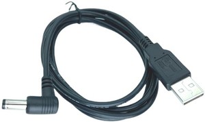CNCTWO(コネクトツー) USBからDCへの電力供給ケーブル USB A(オス)L字型→DCプラグ(外径5.5/内径2.1MM) ケーブル長：1.2M C2DC55212L