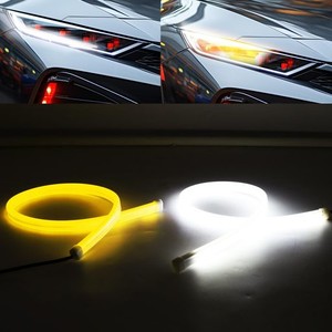 YGMYLANDBB LED テープライト 車 ウインカーランプ 軟質LEDテープライト 普通輝度 防水 12V 黄光と白光 常時点灯 45CM 2本セット