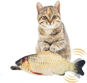猫用おもちゃ 魚 電動 キャットニップ おもちゃ電動魚 USB充電式 人気フィッシュキャットトイ動くインタラクティブストレス解消猫遊び ミ