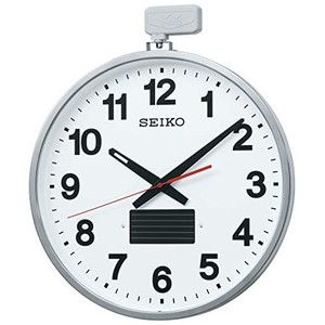 セイコー クロック ソーラー 屋外用 大型 電波 掛け時計 527×450×78 金属枠 SF211S SEIKO