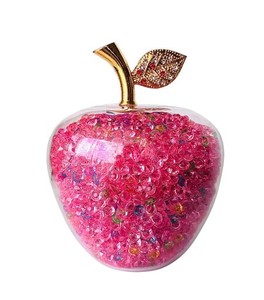 エム・プロ(M PRO) 幸せ を 招く 7色 りんご 風水 グッズ 開運 インテリア 雑貨 林檎 オブジェ 幸福 リンゴ 置物 ゴールド クリスタル 金