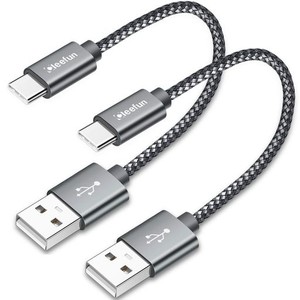 [30CM 2本] USB TYPE C/タイプC ケーブル 短い CLEEFUN 急速充電 Cタイプ ケーブル 0.3M 高速データ転送 高耐久 断線防止 ナイロンIPHONE