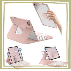 360度回転式 IPAD 10.2 キーボードケース タッチパッド搭載 IPAD 第 9 8 7世代 IPAD7 IPAD8 IPAD9 ケース 丸型キー ペン収納 横/縦置き対