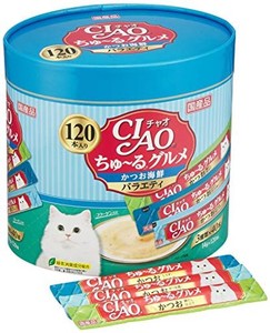 チャオ (CIAO) 猫用おやつ ちゅ~る グルメ かつお海鮮バラエティ 14G×120本入
