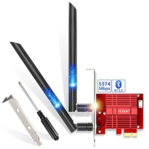 EDUP WIFI 6E PCIE AX5400 WIFIカード 内蔵AX210 BLUETOOTH5.2 802.11AX PCI-EXPRESS 無線LANカード 6G / 5G / 2.4GHZ 