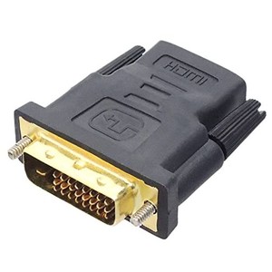 KAUMO DVI-Dオス ⇔ HDMIメス 相互変換 変換アダプタ 変換器 ブラック