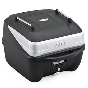 GIVI(ジビ) バイク用 リアボックス モノロック 32L オプション付き(インナーボトムマット/バックレスト/ネット/レール) B32N-ADV シルバ