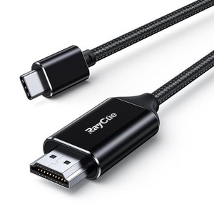 RAYCUE USB C HDMI 変換ケーブル 2M 4K＠30HZ 変換コネクタ 設定不要 ナイロンコード THUNDERBOLT 3/4 MACBOOK PRO/MACBOOK AIR IPHONE15