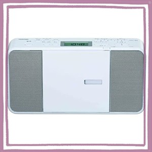 東芝 CDラジオ TY-C251(W) コンパクト スリム ボディー 縦型 ワイドFM 対応 外形寸法 280×149×63MM 質量 約1.2KG