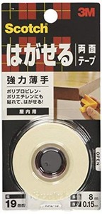 3M スコッチ はがせる両面テープ 強力 薄手 19MM×8M KRE-19