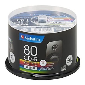 verbatim バーベイタム 音楽用 cd-r 80分 50枚 ホワイトプリンタブル 48倍速 mur80fp50sv1