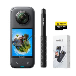 INSTA360 X3 自撮り棒キット｜360度カメラ アクションカメラ 新型1/2インチ48MPセンサー IPX8防水 5.7K360度動画 72MP360度写真 手ブレ補