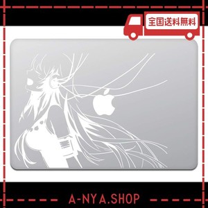 カインドストア MACBOOK AIR/PRO 13インチ マックブック ステッカー シール アニメ ミュージック ガール MUSIC GIRL ホワイト M741-W