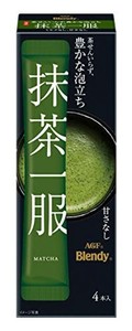 AGF ブレンディ 抹茶一服 ミルクなし 4本 ×6箱 【 粉末 抹茶 】 【 無糖 】