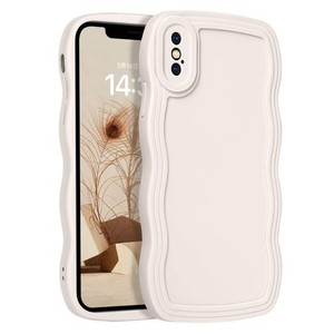 GUAGUA IPHONE XS ケース IPHONE X ケース 可愛い 韓国 おしゃれ アイフォンX/XS カバー TPU ウェーブ デザイン 人気 ソフト バンパー 耐